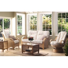 Desser Manila Light Oak Cane 2 Seater Suite