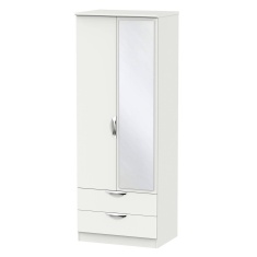 Cambourne Cam082 Tall Double Gents Wardrobe With Mirror Door