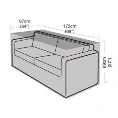Rattan 2-3 Seater Small Sofa Cover