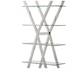 Xanadu Polished Stainless Steel Shelf Unit