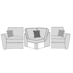 Franklin 3 Seater Pillow Back Corner Sofa