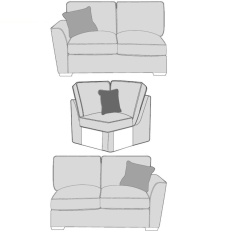 Franklin 5 Seater Pillow Back Corner Group