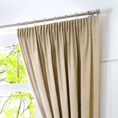 Fusion Dijon Blackout Curtains - Natural