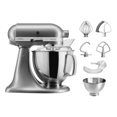 KitchenAid 5KSM175PSBCU Artisan 300W Stand Mixer - Contour Silver