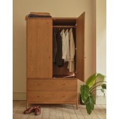 Ercol Salina Two Drawer Double Wardrobe Ercol Salina Two Drawer Double Wardrobe