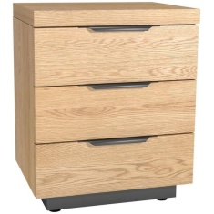 Fusion Rustic Oak 3 Drawer Bedside Chest