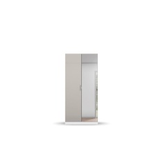 Stuttgart Alpine White/Soft Grey 197cm Height 2 Door Wardrobe