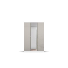 Stuttgart Alpine White/Soft Grey 197cm Height 3 Door Wardrobe