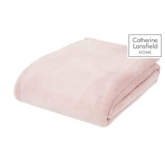 Catherine Lansfield Raschel Velvet Touch Throw Blush