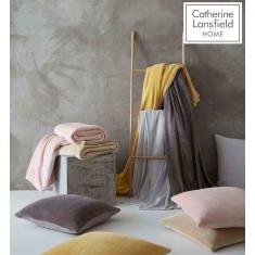 Catherine Lansfield Raschel Velvet Touch Cushion Ochre