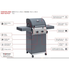 Grillstream GCH20MG Classic 2 Burner Barbecue