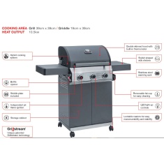 Grillstream GCH30MG Classic 3 Burner Barbecue