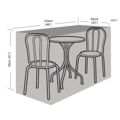 Garland Premium 2 Seater Small Bistro Cover - Black