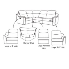 Parker Knoll Evolution Design 1701 Single Armless Centre