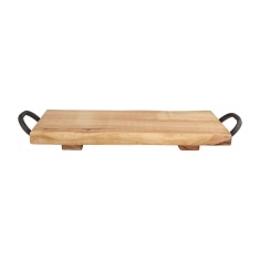 T&G Rustic Hevea Board W/Cast Iron Handles T&G Rustic Hevea Board W/Cast Iron Handles