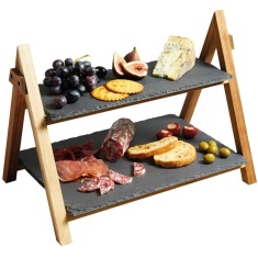 Artesa Two Tier Slate Serving Stand Artesa Two Tier Slate Serving Stand