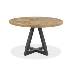 Vancouver Rustic Oak Circular Dining Table