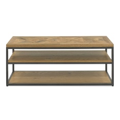 Vancouver Rustic Oak Open Entertainment Unit