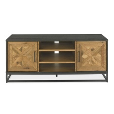 Vancouver Rustic Oak & Peppercorn Entertainment Unit