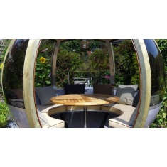 Ornate Garden The Rotating Sphere Seater Garden Pod