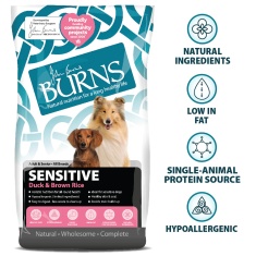 Burns Sensitive Duck & Brown Rice Dry Dog Food