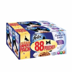 Felix As Good As It Looks Favourites Selection Cat Food - 88 x 100g Felix As Good As It Looks Favourites Selection Cat Food - 88 x 100g