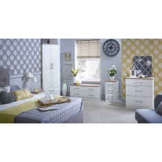 Kent 3 Drawer Deep Chest - White Ash & Oak