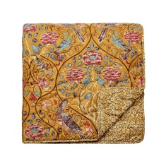 Morris & Co Seasons By May Quilted Throw - Saffron