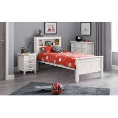 Julian Bowen Maine Bookcase Bed 90cm Single - Surf White Julian Bowen Maine Bookcase Bed 90cm Single - Surf White