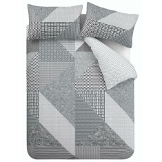 Catherine Lansfield Larsson Geo Grey Duvet Set