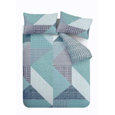 Catherine Lansfield Larsson Geo Teal Duvet Set