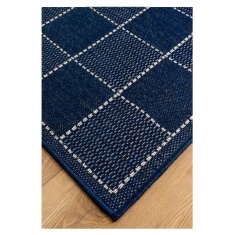 Oriental Weavers Checked Flatweave Rug - Blue