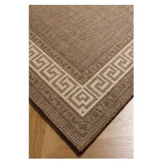 Oriental Weavers Greek Key Flatweave Brown Rug