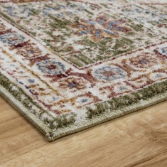 Mastercraft Alhambra Machine Made Rug - 6594B Ivory - Green