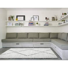 Mastercraft Mehari Heatset Wilton Rug 023 - 0229/6288 - White