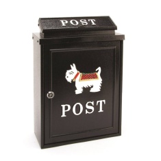 Harewood Black Scotty Dog Post Box