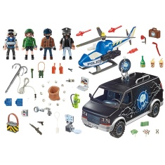 Playmobil 70575 City Action Police Helicopter Pursuit With Runaway Van