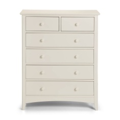 Julian Bowen Cameo 4+2 Drawer Chest Stone White