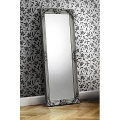 Julian Bowen Rococo Pewter Lean-To Dress Mirror