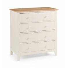 Julian Bowen Salerno 4 Drawer Chest Ivory/Oak