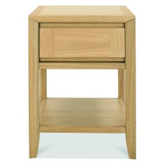 Brampton Oak Lamp Table With Drawer