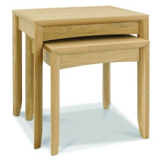 Brampton Oak Nest Of Lamp Table