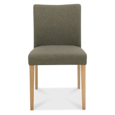 Brampton Oak Upholstered Black/Gold Fabric Chair (Pair)