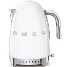 Smeg KLF04WHUK 50's Style Variable Temperature Retro 1.7L Kettle - White Smeg KLF04WHUK 50's Style Variable Temperature Retro 1.7L Kettle - White