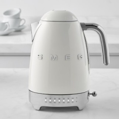 Smeg KLF04WHUK 50's Style Variable Temperature Retro 1.7L Kettle - White