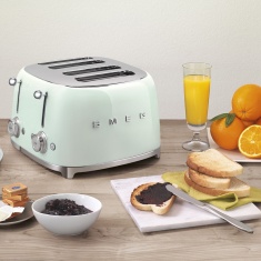 Smeg TSF03PGUK 4 Slice Toaster - Pastel Green