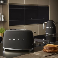 Smeg TSF01BLMUK 2 Slice Toaster - Matte Black