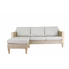 Daro Elgin Large Chaise Set 2 Left Light Natural Wash