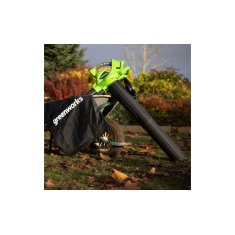 Greenworks GWGD24X2BVK4X 48V (2 X 24V) Blow & Vac With Batteries & Charger