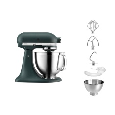 KitchenAid 5KSM185PSBPP Artisan 300W Stand Mixer - Pebble Palm